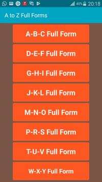 A to Z Full Forms screenshot 2