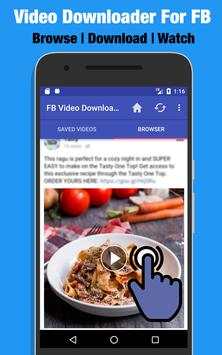 Video downloader for Facebook - easy and free screenshot 1