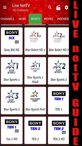 Guide Live NetTV Mobile All Channels screenshot 1