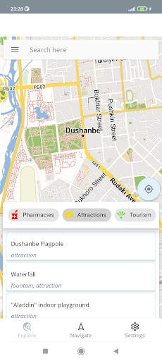 Dushanbe Tajikistan Map screenshot 1