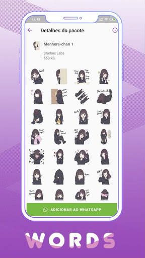 Figurinhas fofas (Cute Girls Stickers) WhatsApp screenshot 2