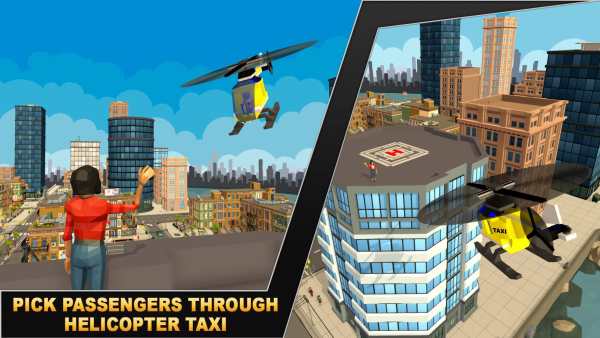 Smart City Taxi Helicopter Driving Simulator screenshot 4
