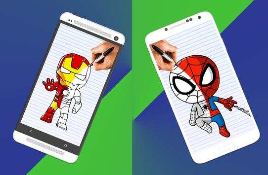 How to draw chibi super hero screenshot 7