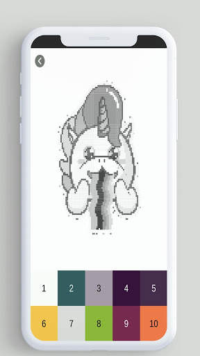 Unicorn - Color by Number,pixel art coloring game screenshot 12
