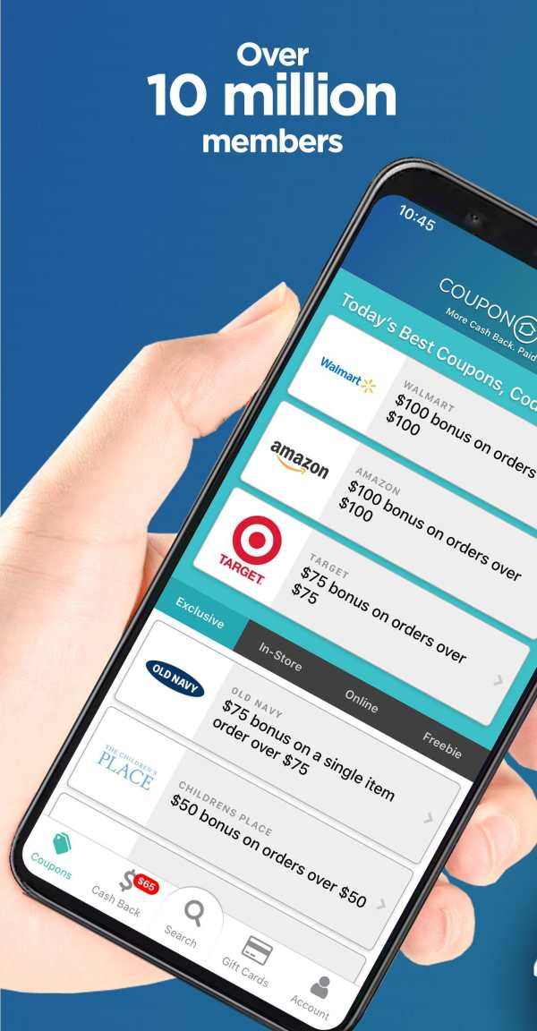 CouponCabin - Money-Saving Coupons & Cash Back App screenshot 1