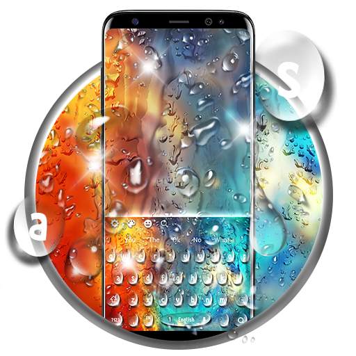 Glamorous Colorful Water Drop Keyboard 10001002