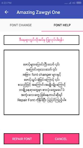 Zawgyi Font Changer screenshot 3