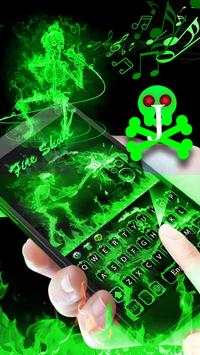 Green Fire Skull Keyboard screenshot 2