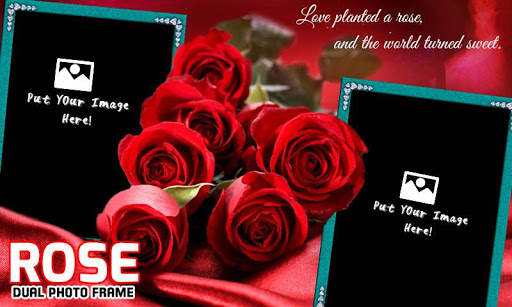 Red Rose Dual Photo Frames screenshot 5