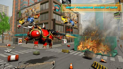 Rhino Robot Car Futuristic Robot Transformation screenshot 10