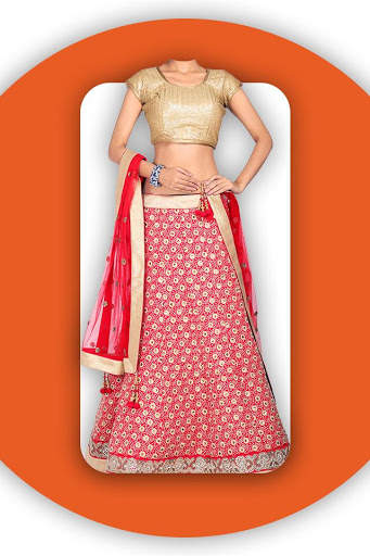 Netted Lehenga Choli For Women Photo Editor screenshot 1