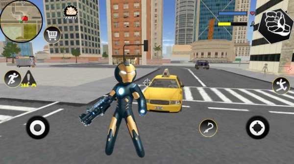 Black Iron Stickman Rope Hero Crime Gangstar screenshot 1