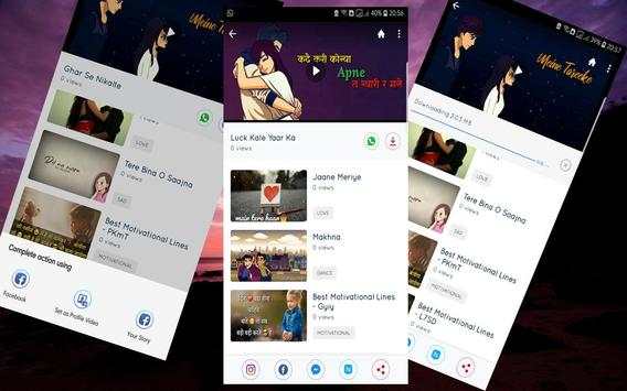 Video Song Status - WA Status Downloader app screenshot 1