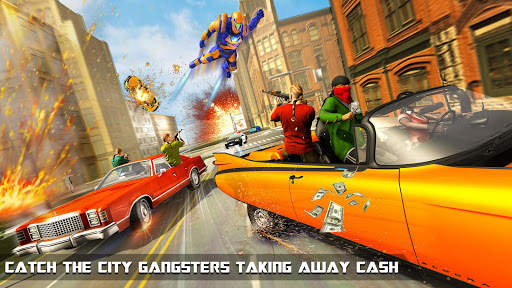 Superhero Flying Robot Rescue: Robot Shooting Game screenshot 2