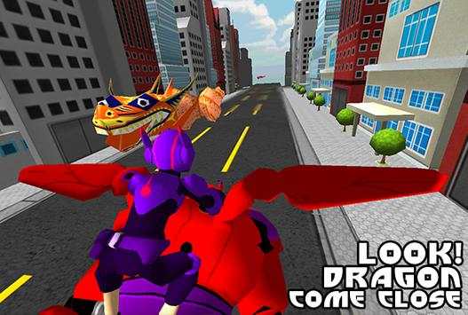 3D Big Robot Fly Surfers Dash скриншот 3