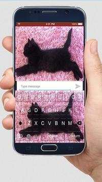 Lovely Pink Cat Keyboard Themes screenshot 3