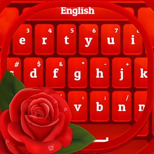 2021لوحة مفاتيح زهرة حمراء أيقونة