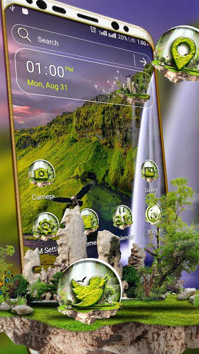 Nature Waterfall Launcher Theme screenshot 1