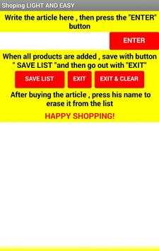 Shoping Clean & Easy screenshot 1