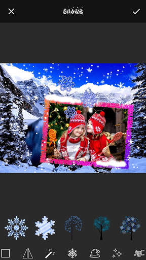 Winter Frames for Pictures with Snowfall screenshot 2