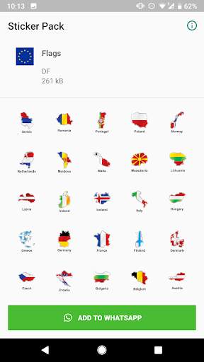 Flags of countries stickers for WhatsApp screenshot 2