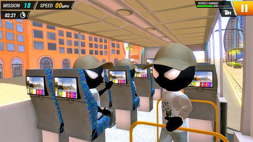Stickman - Bus Driving Simulator 2019 Free screenshot 3