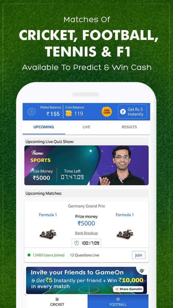 GameOn: Match Prediction & Live Sports Quiz screenshot 6