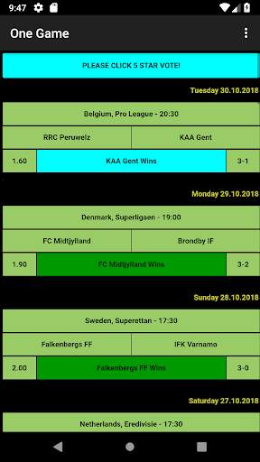 One Game Betting Tips screenshot 1