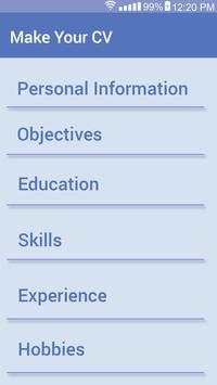 JOB CV MAKER FREE APP screenshot 3