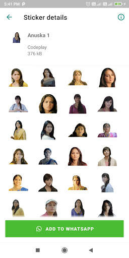 Actress stickers for whatsapp tamil : WAStickerApp screenshot 6