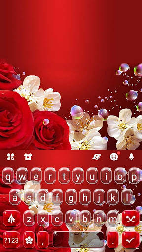 Red Rose Floral Keyboard Theme screenshot 5
