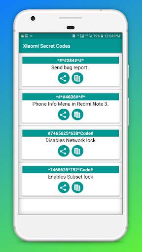 Secret Codes for Xiaomi Mobiles 2021 screenshot 2