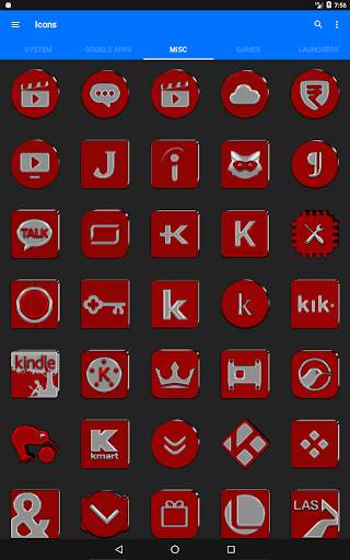 Red Icon Pack 20 تصوير الشاشة