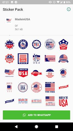 USA Stickers for WhatsApp - WAStickerApps United screenshot 2