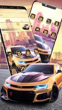 Cool Golden Sport Car Theme screenshot 2