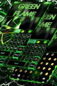 Green Flame Keyboard Theme 5 تصوير الشاشة