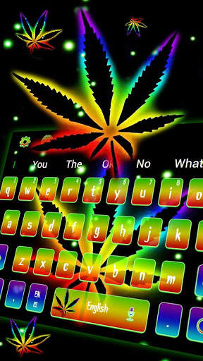 Neon Weed Keyboard Theme screenshot 2