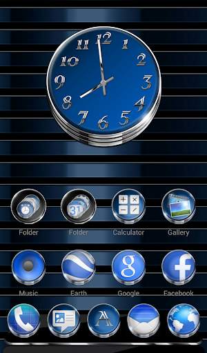 Next Launcher Theme Azure 3D screenshot 1
