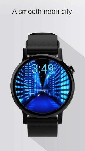 Watch Face Neon City Wallpaper- Wear OS Smartwatch screenshot 5