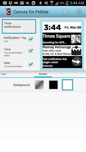 Pebble Canvas Notifications screenshot 1