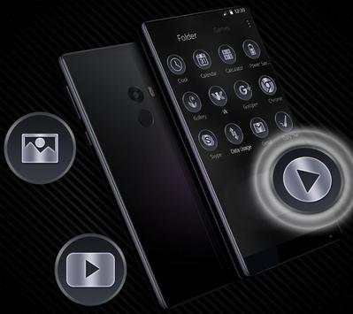 Metal Dark Black Launcher Theme🖤 screenshot 3