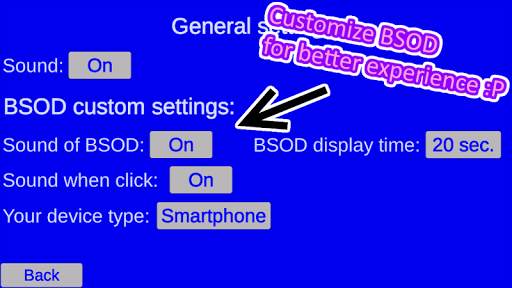 BSOD simulator screenshot 2