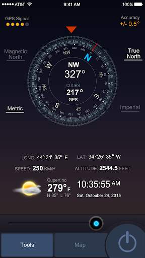 All GPS Tools Pro (map, compass, flash, weather) screenshot 2
