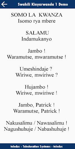 Swahili Kinyarwanda 1 (Demo) скриншот 4