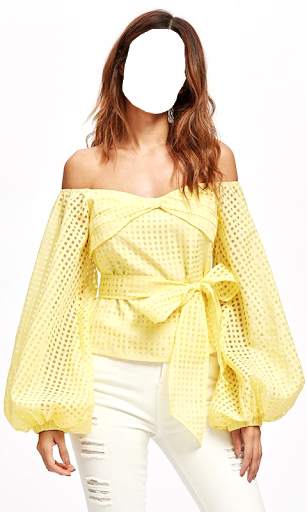 Women Crop Shoulder Photo Maker 7 تصوير الشاشة