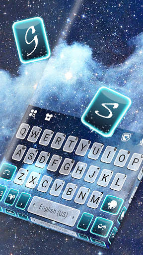 Night Sky Clouds Keyboard Background screenshot 3