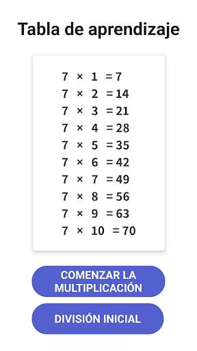 Tabla de multiplicar prácticas screenshot 2