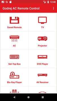 Godrej AC Remote Control screenshot 1