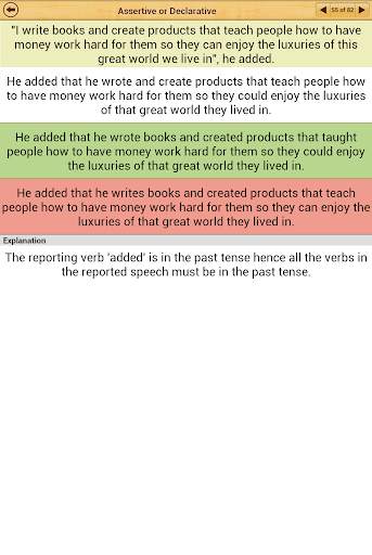 Grammar : Reported Speech Lite screenshot 21