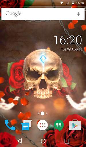 Rose Skull Animated Keyboard   Live Wallpaper स्क्रीनशॉट 6